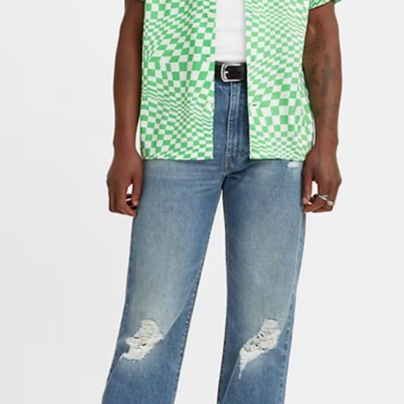 New Levi's  W33 L34 50'S STRAIGHT FIT MEN'S JEANS Selvedge  Cotton Hemp Blend - Picture 14 of 14